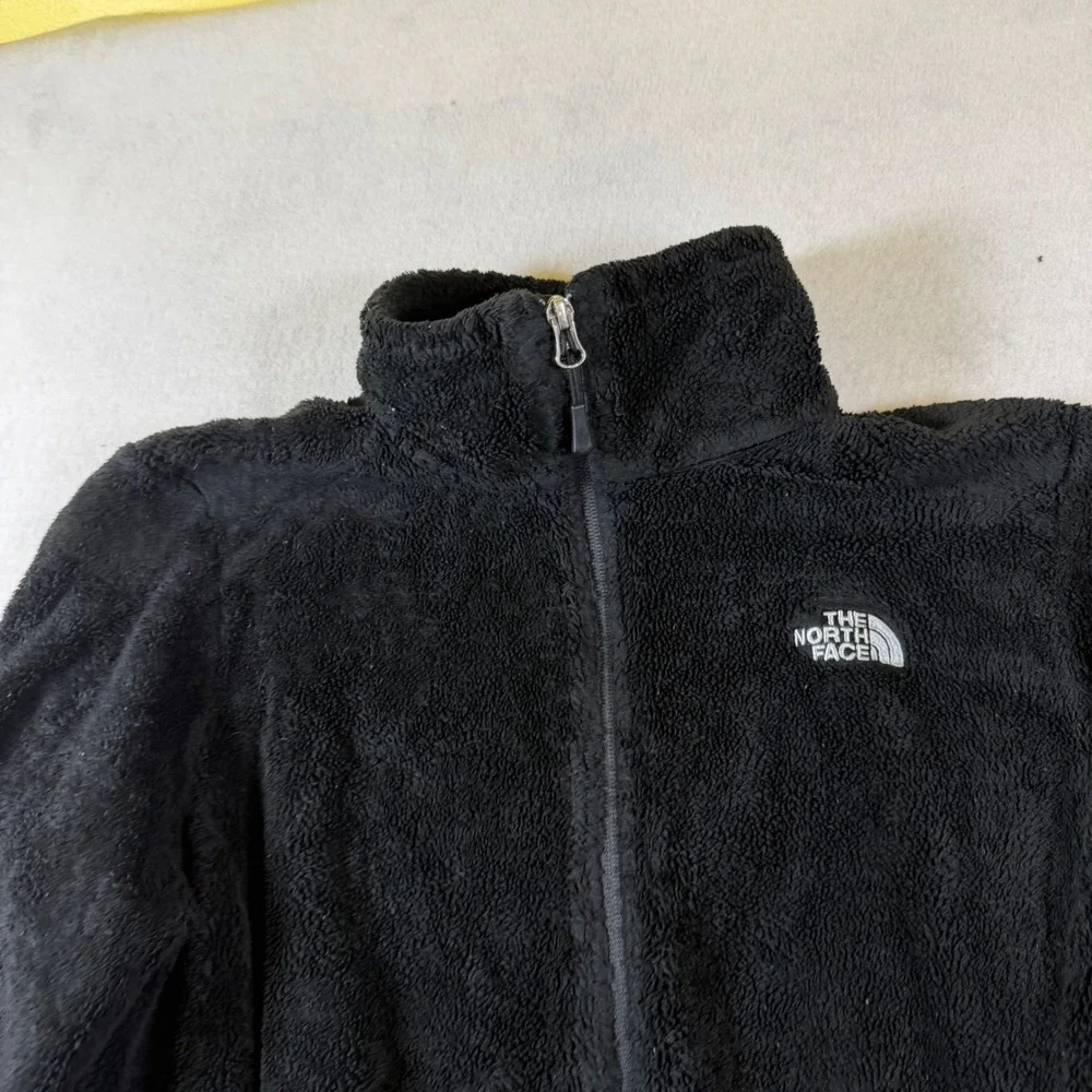 The North Face Womens Osito Full Zip Fleece Jacket Black‎ Large Mock Neck Solid